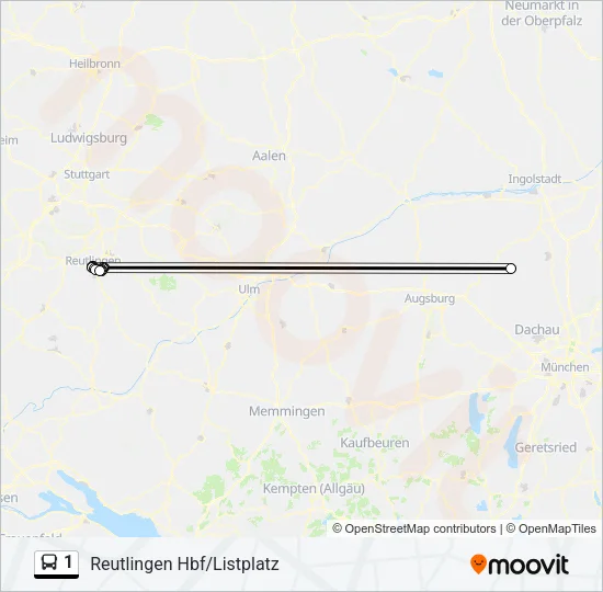 1 Bus Line Map