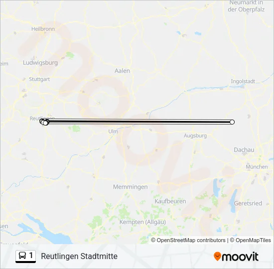 1 Bus Line Map