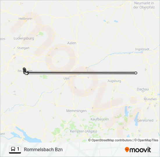1 Bus Line Map