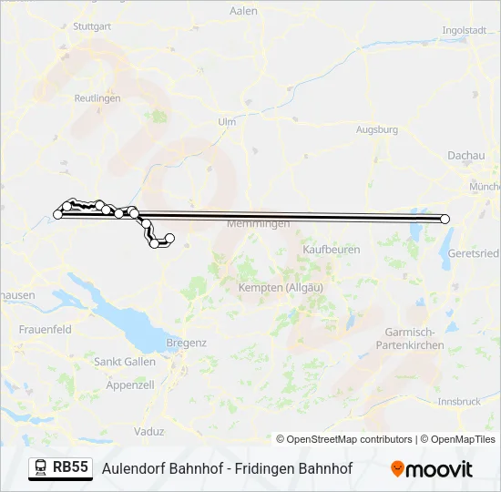 RB55 Train Line Map
