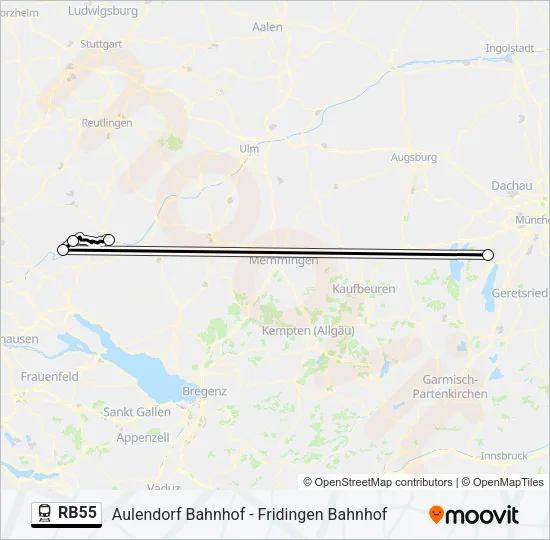 RB55 Train Line Map