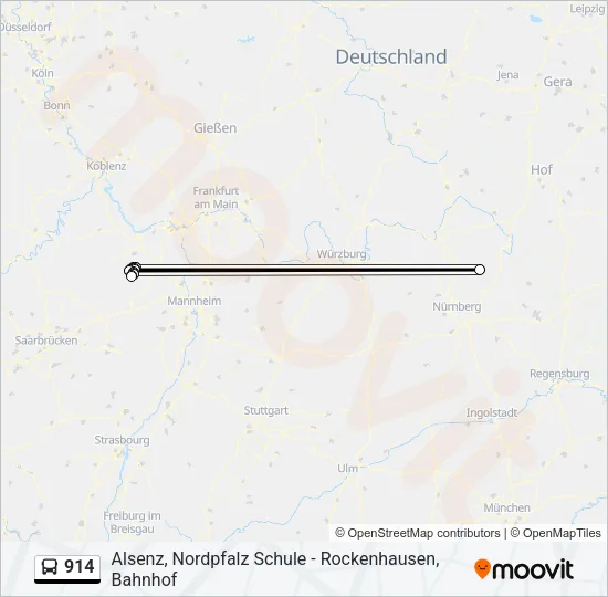 914 Bus Line Map