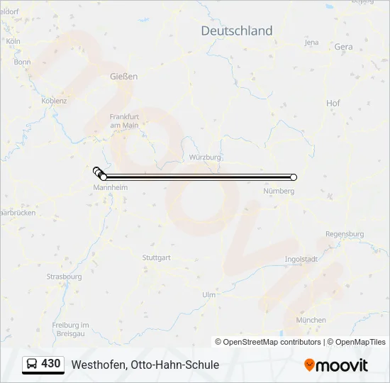 430 Bus Line Map