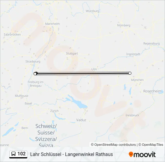 102 Bus Line Map