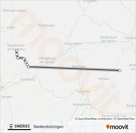 SWERS5 Train Line Map