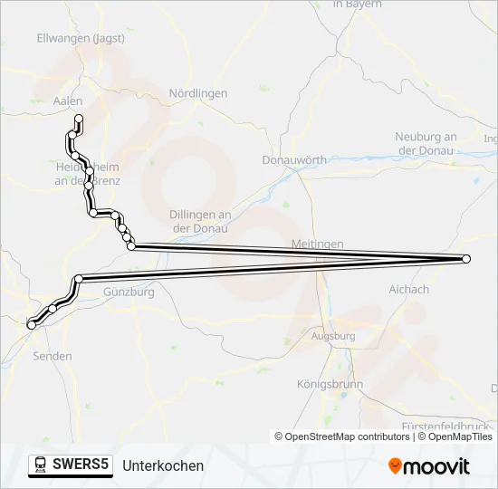 SWERS5 Train Line Map