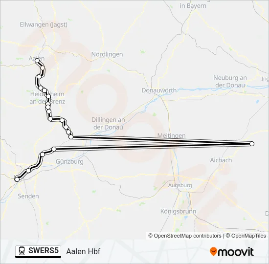 SWERS5 Train Line Map