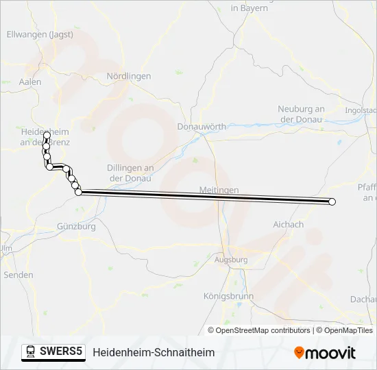 SWERS5 Train Line Map