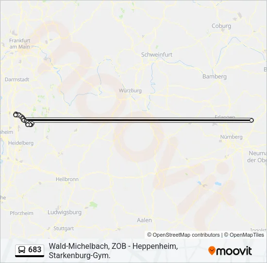 683 Bus Line Map
