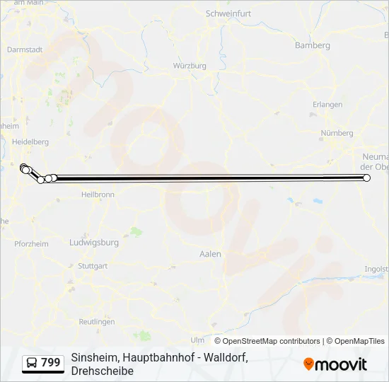 799 Bus Line Map