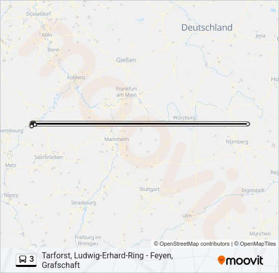 3 Bus Line Map