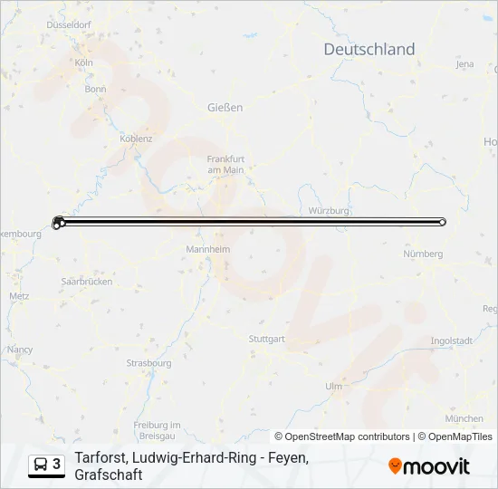 3 Bus Line Map