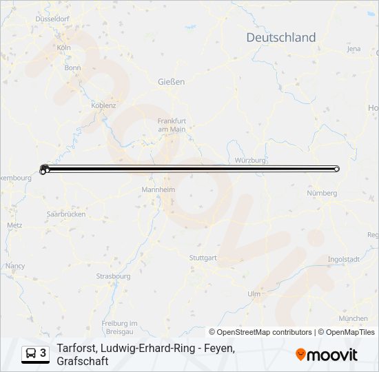 3 Bus Line Map