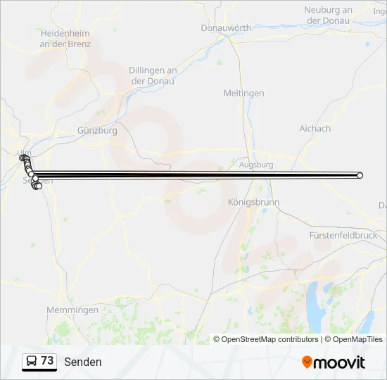 73 Bus Line Map