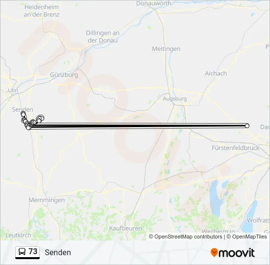 73 Bus Line Map