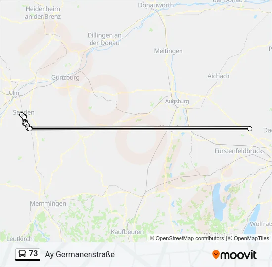 73 Bus Line Map