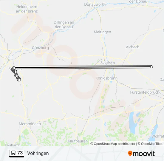 73 Bus Line Map