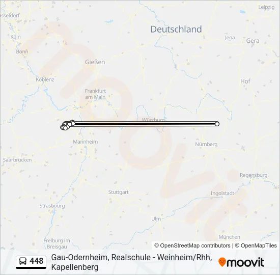 448 Bus Line Map