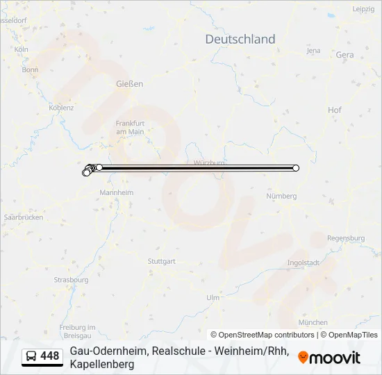448 Bus Line Map