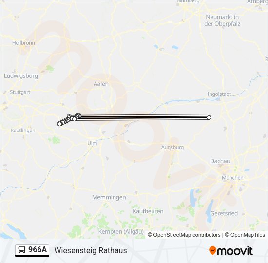 966A Bus Line Map