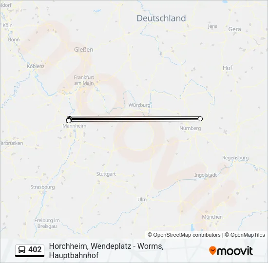 402 Bus Line Map