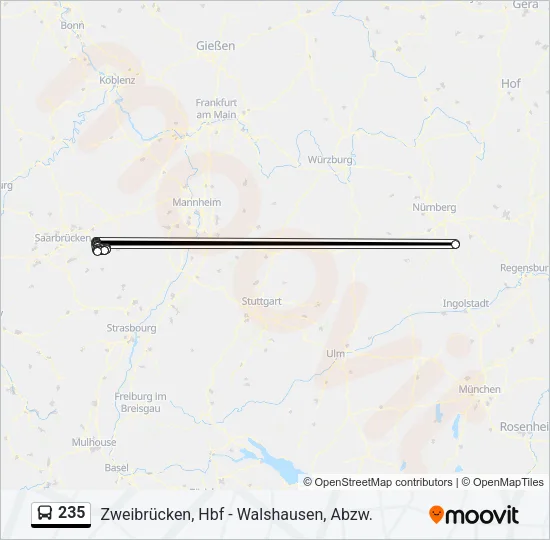 235 Bus Line Map