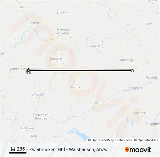 235 Bus Line Map