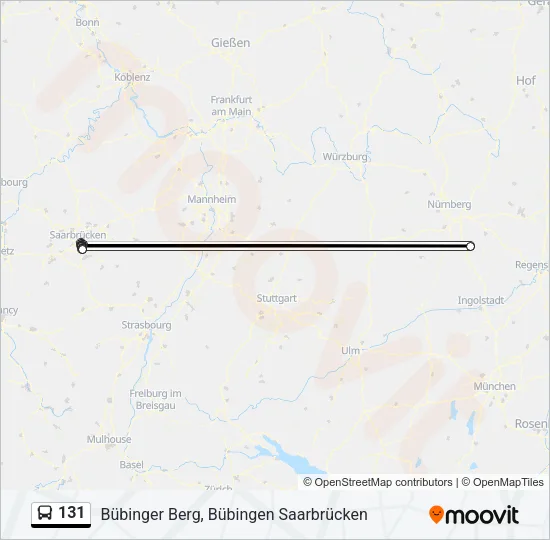 131 Bus Line Map