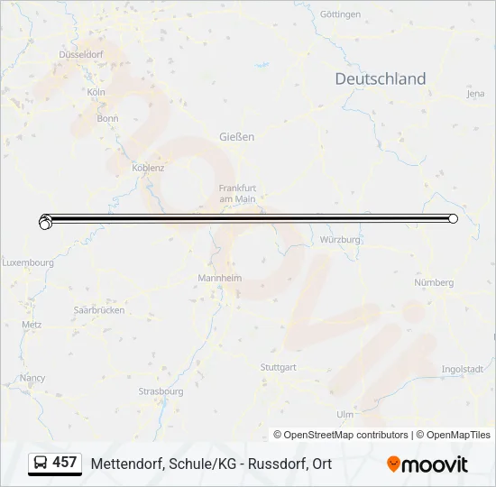 457 Bus Line Map