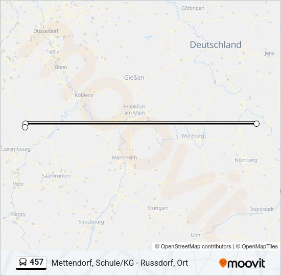 457 Bus Line Map