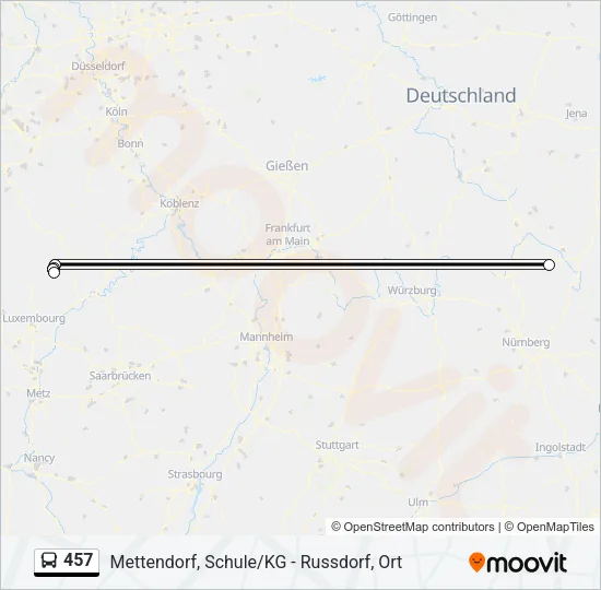 457 Bus Line Map