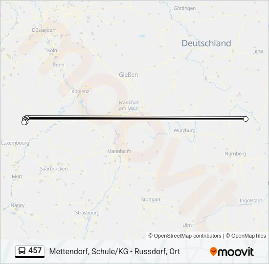 457 Bus Line Map