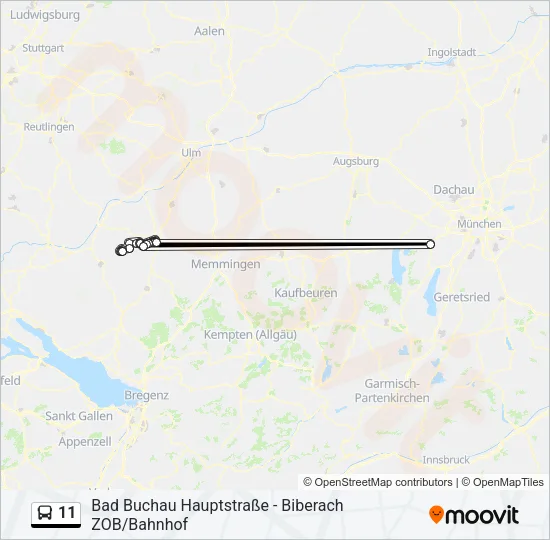 11 Bus Line Map