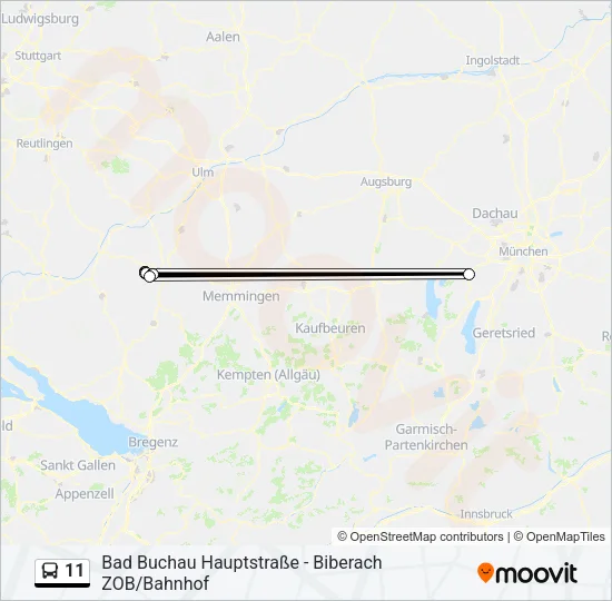 11 Bus Line Map