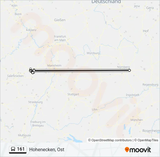 161 Bus Line Map