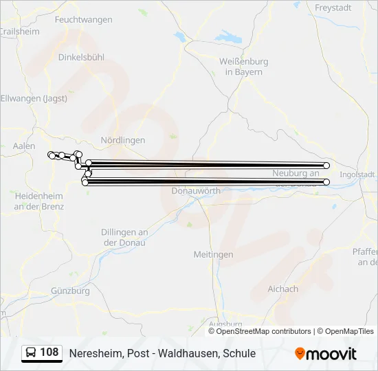 108 Bus Line Map
