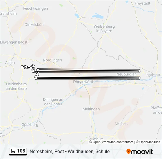 108 Bus Line Map