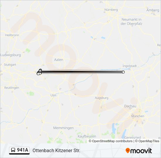 941A Bus Line Map