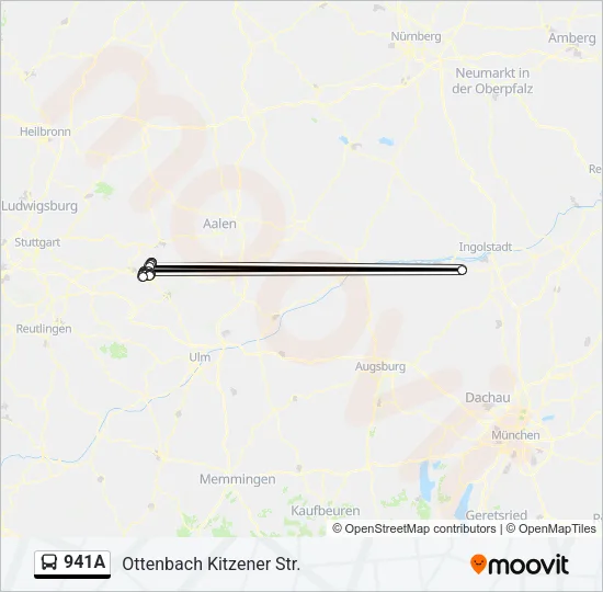 941A Bus Line Map