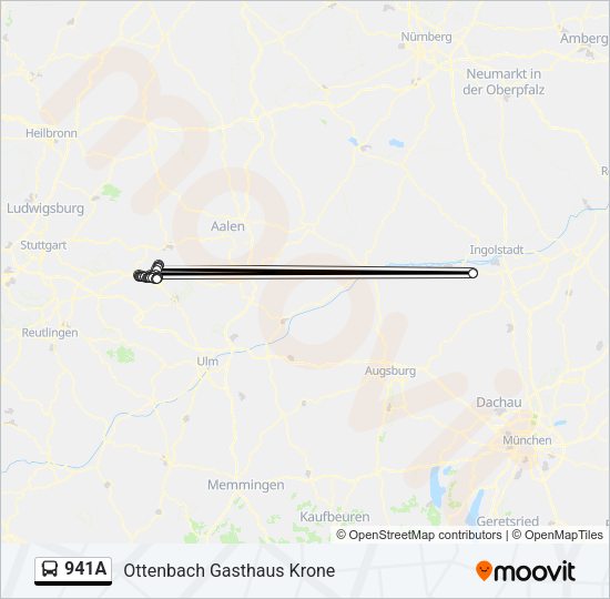 941A Bus Line Map