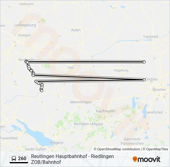 260 Bus Line Map