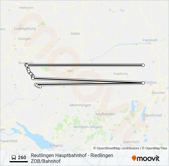 260 Bus Line Map