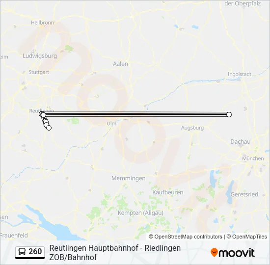 260 Bus Line Map