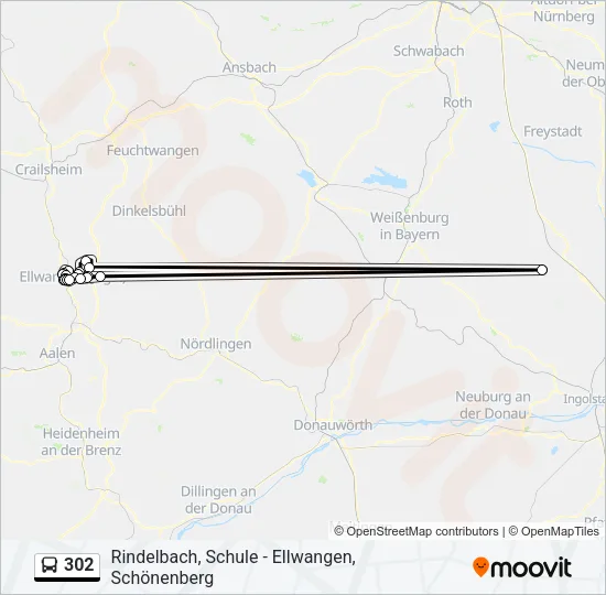 302 Bus Line Map