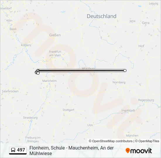 497 Bus Line Map