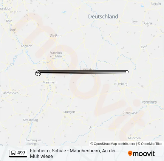 497 Bus Line Map