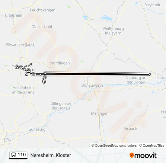 110 Bus Line Map