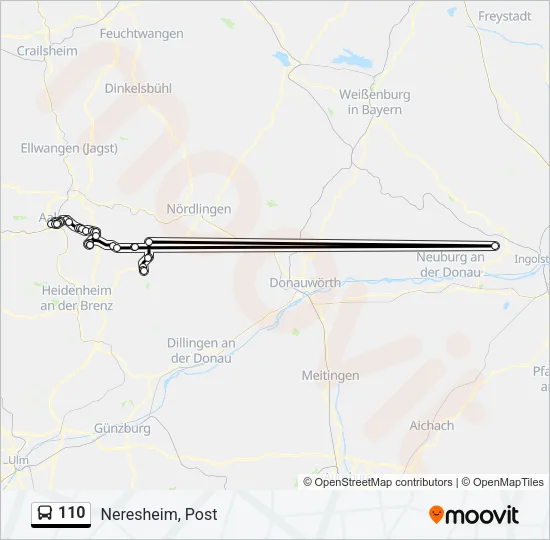 110 Bus Line Map