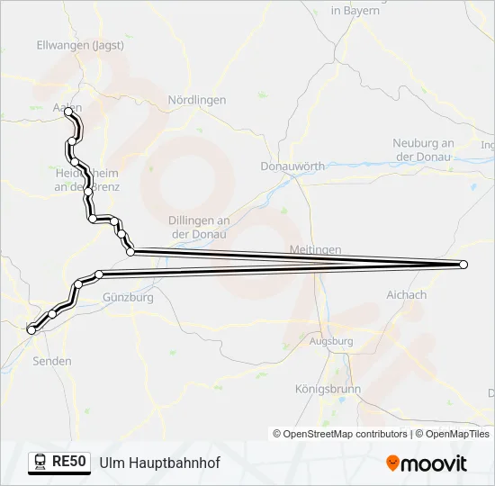 RE50 Train Line Map