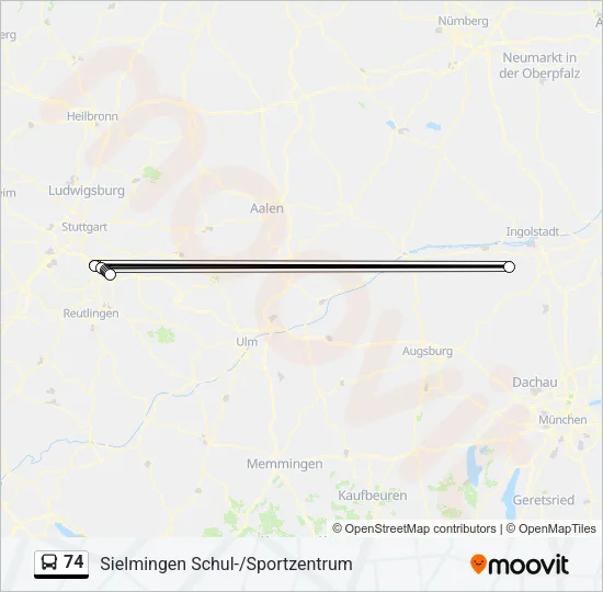 74 Bus Line Map